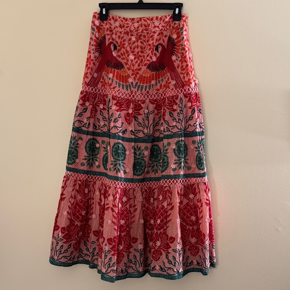 SALE FARM RIO Anika Print Macaws Maxi Skirt - Picture 3 of 7